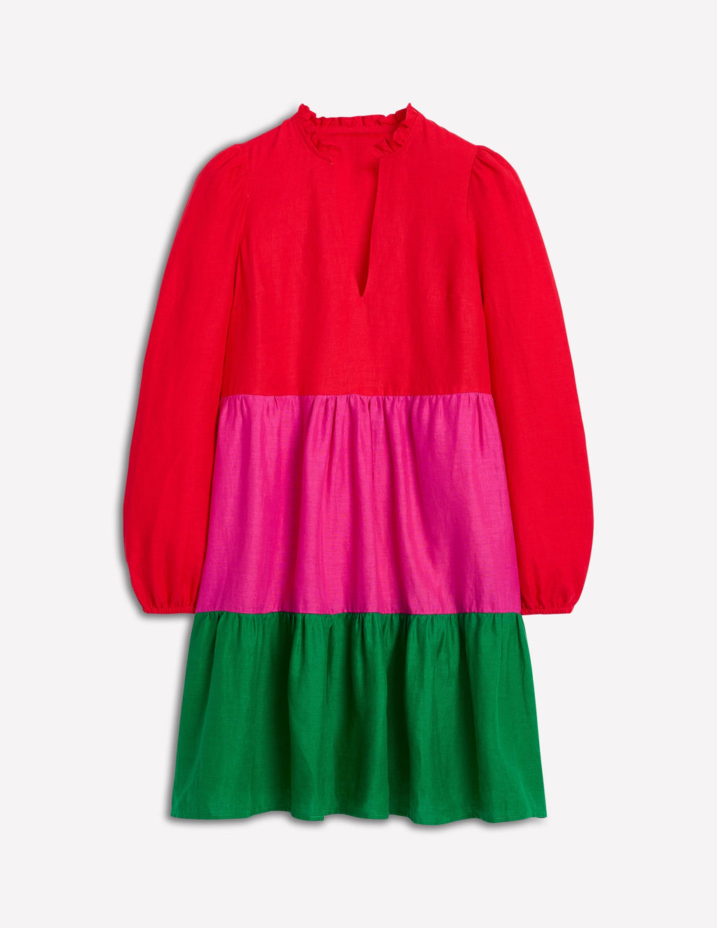 Esme Linen Mini Dress-Colourblock